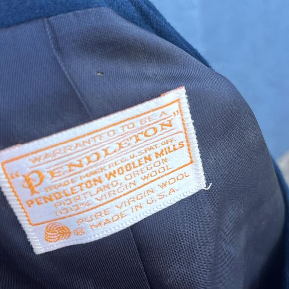1980s Pendleton Blazer Jacket Womens 6 Small Blue Preppy Classiccore - Picture 8 of 8